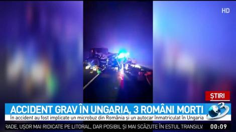 Microbuz rom&acirc;nesc implicat &icirc;n accident &icirc;n Ungaria: Trei persoane au murit şi mai multe au fost rănite
