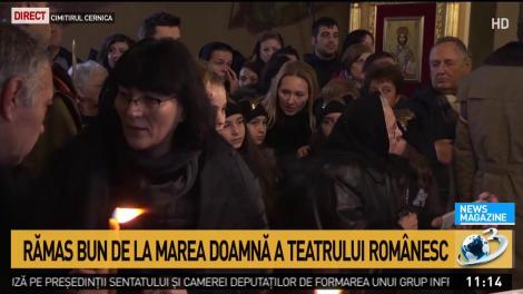 Sicriul Stelei Popescu, acoperit cu drapelul național