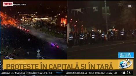 Proteste de amploare &icirc;n Capitală și &icirc;n țară. Protestatarii din București vor merge &icirc;n marș spre Palatul Parlamentului