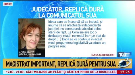 Magistrat important, replică dură pentru SUA