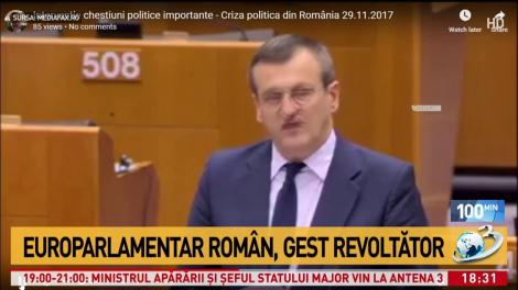 Gest revoltator al unui europarlamentar roman