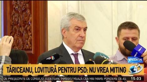 Tăriceanu, lovitură pentru PSD: Nu vrea miting