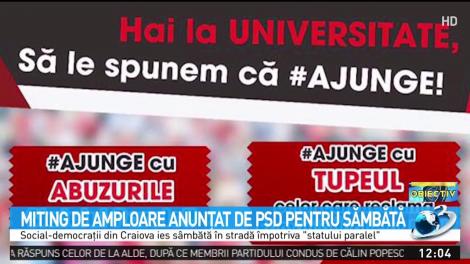 Miting de amploare anunțat de PSD pentru sâmbătă