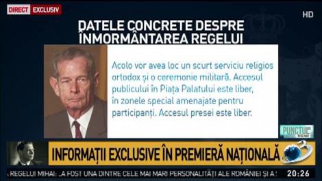 Informații exclusive. Datele concrete despre &icirc;nmorm&acirc;ntarea Regelui Mihai