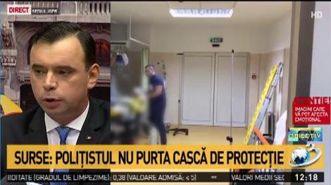 IGPR: Polițistul din Suceava tăiat cu sabia nu purta cască de protecție