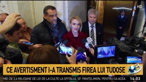 Ce avertisment i-a transmis Firea lui Tudose