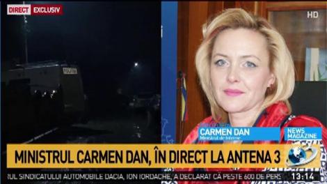 Ministrul Carmen Dan: "Vrem puteri mai mari pentru polițiști. Luni vom pune legea în dezbatere"