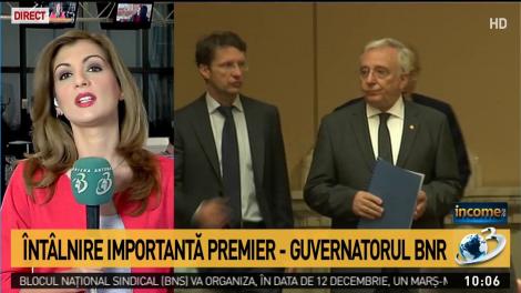 Premierul Tudose și guvernatorul BNR Mugur Isărescu, întâlnire importantă