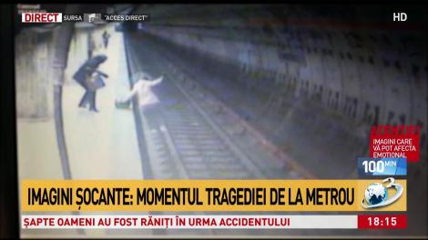 Imagini terfiante! Acesta este momentul în care Alina Ciucu este împinsă de criminală în faţa metroului.