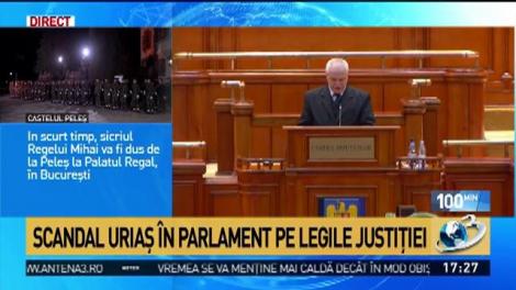 Scandal &icirc;n plen &icirc;n ziua aducerii regelui