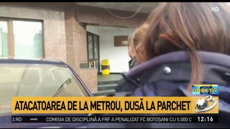 Criminala de la metrou, adusă la parchet! Imagini exclusive cu cea care a aruncat-o pe Alina Ciucu în faţa trenului