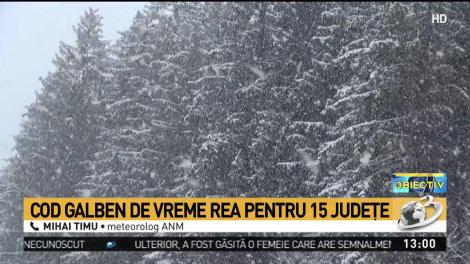 Alertă meteo! Cod galben de ploi şi v&acirc;nt &icirc;n 15 județe