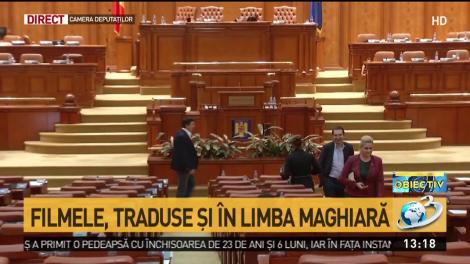 Vot &icirc;n Parlament: Filmele vor fi traduse și &icirc;n limba maghiară
