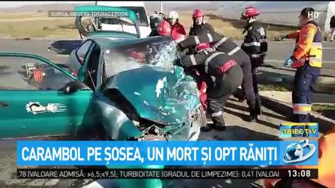 Accident cumplit în a doua zi de Crăciun. O persoană a decedat, iar alte opt sunt grav rănite