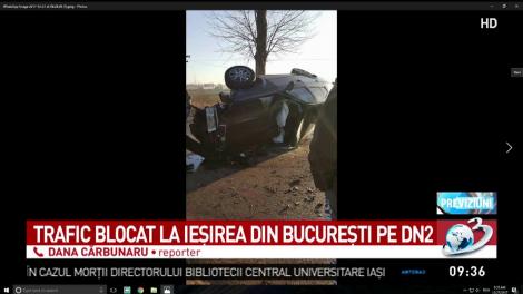 Accident grav la ieșirea din București pe DN2. Elicopterul SMURD a ajuns la fața locului