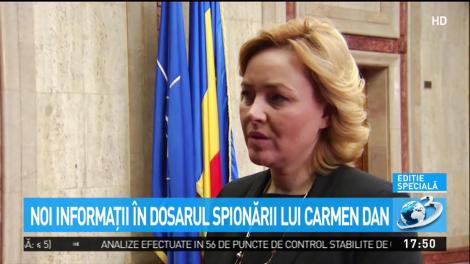 Noi informații în dosarul spionării lui Carmen Dan