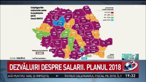 C&acirc;știgurile salariale nete &icirc;n județele țării - FOTO