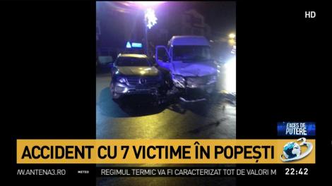 Accident grav &icirc;n Capitală. Șapte persoane au fost rănite
