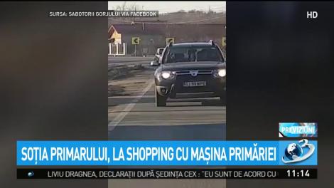 Soția primarului, la shopping cu mașina primăriei