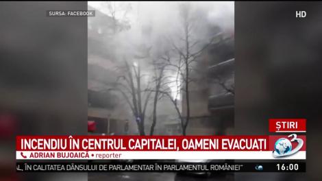 Incendiu in Centrul Capitalei