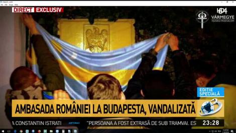 Ambasada Romaniei de la Budapesta, vandalizată