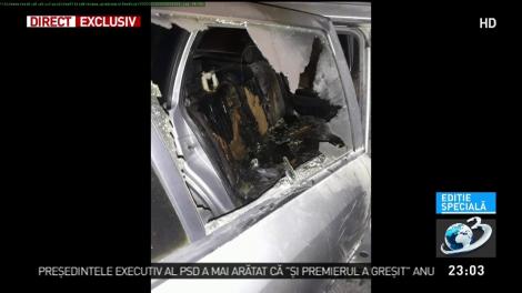 Mașina unui șef important din Poliție, &icirc;n flăcări