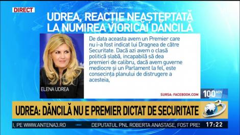 Udrea: Dăncilă nu e un premier dictat de Securitate
