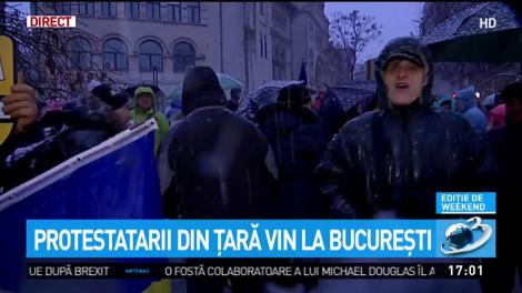 Protestatarii din țară vin la București