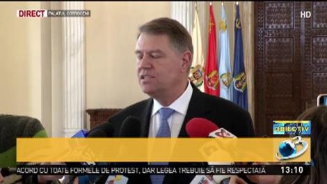 Klaus Iohannis răspunde întrebărilor reporterilor