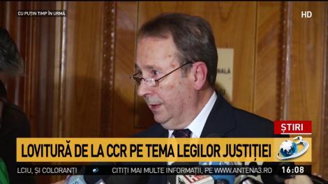 Lovitură de la CCR pe tema legilor justitiei