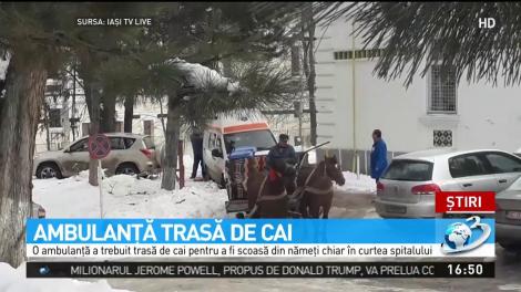 Video VIRAL! În România lui 2018, o ambulanță este trasă de CAI