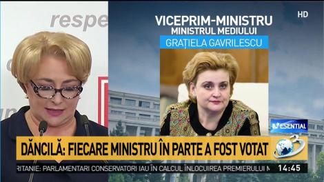 Premierul desemnat Viorica Dăncilă a prezentat LISTA miniștrilor din viitorul său guvern