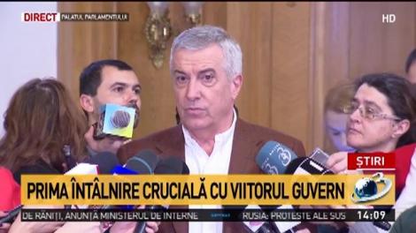 Prima întâlnire crucială cu viitorul Guvern. Declarații Tăriceanu