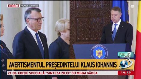 Președintele Iohannis le transmite un mesaj membrilor din Guvern