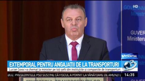 Lucian Șova, extemporal pentru angajații de la Transporturi