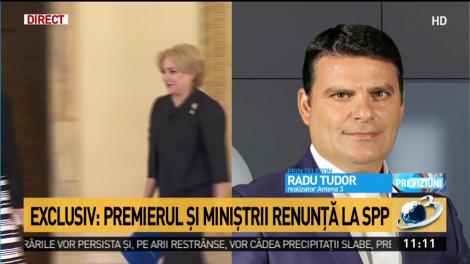 Premierul și miniștrii renunță la SPP. Radu Tudor: S-ar putea să aibă drept consecință un an tensionat