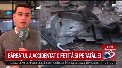 Șoferul care a accidentat o fetiță de un an și pe tatăl ei și apoi a fugit, pe m&acirc;na polițiștilor