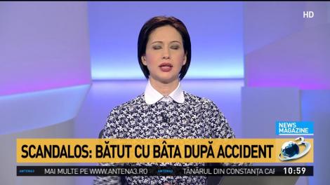 Imagini șocante &icirc;n trafic! Un șofer, bătut cu b&acirc;ta de baseball &icirc;n centrul Botoșaniului