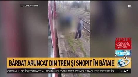 Scene șocante &icirc;n Arad! Un bărbat a fost aruncat din tren și snopit &icirc;n bătaie