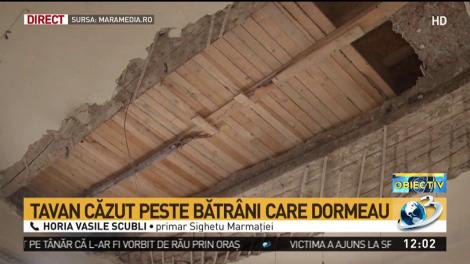 Tavan prăbuşit peste bătr&acirc;nii de la un azil din Sighetu Marmaţiei. Clădirea se află &icirc;n patrimoniul UNESCO