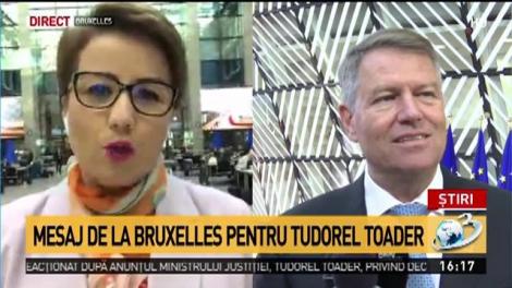 Mesaj de la Bruxelles pentru Tudorel Toader