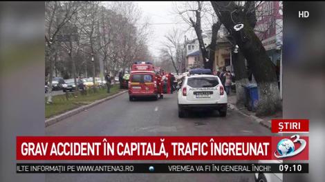 Accident cu cinci mașini în București