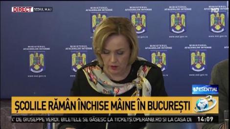 Comandament de iarnă la MAI. Carmen Dan: Urmează o perioadă cu ger intens
