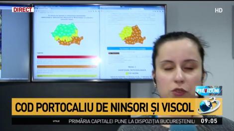 Alertă meteo! Cod portocaliu de viscol şi ninsori &icirc;n Capitală și 12 județe