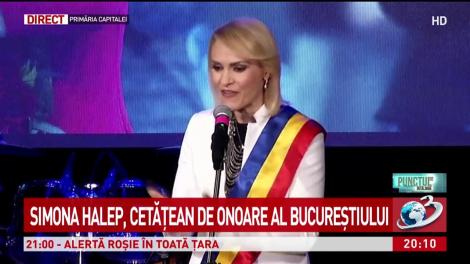 Gabriela Firea, despre titlul de cetățean de onoare acordat Simonei Halep: "E un lucru deosebit să-i înmânăm acest titlu"