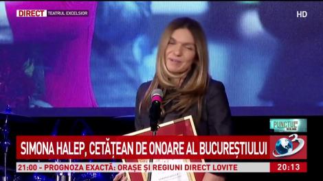 Simona Halep, cetățean de onoare al Capitalei: "Este poate cel mai important titlu din cariera mea"