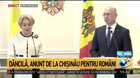 Viorica Dăncilă, anunț de la Chișinău pentru rom&acirc;ni