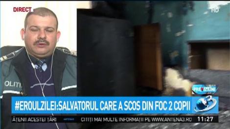 Salvatorul care a scos din foc doi copii