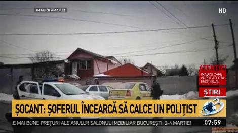 Urmărire cu focuri de armă &icirc;n Capitală. Un șofer a &icirc;ncercat să calce un polițist
