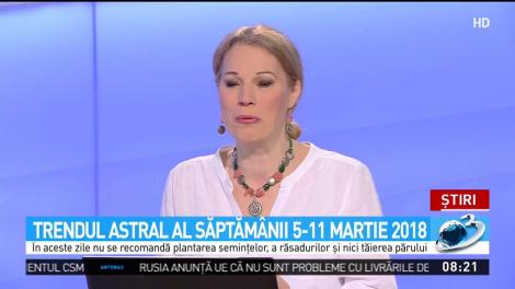 Astrologul Camelia Pătrășcanu, despre trendul astral al săptăm&acirc;nii 5-11